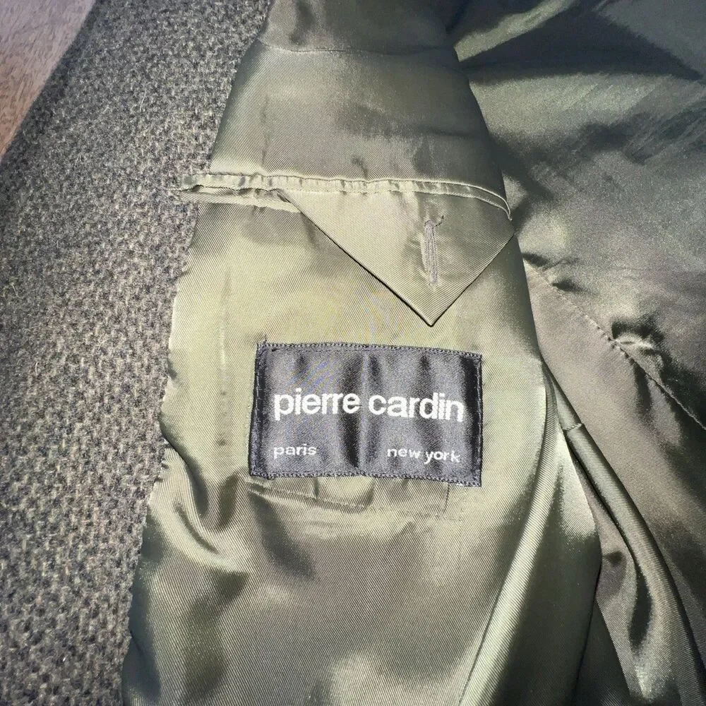 Pierre Cardin Vintage Men’s‎ 44L Wool & Camel Hair Olive Green Blazer Jacket